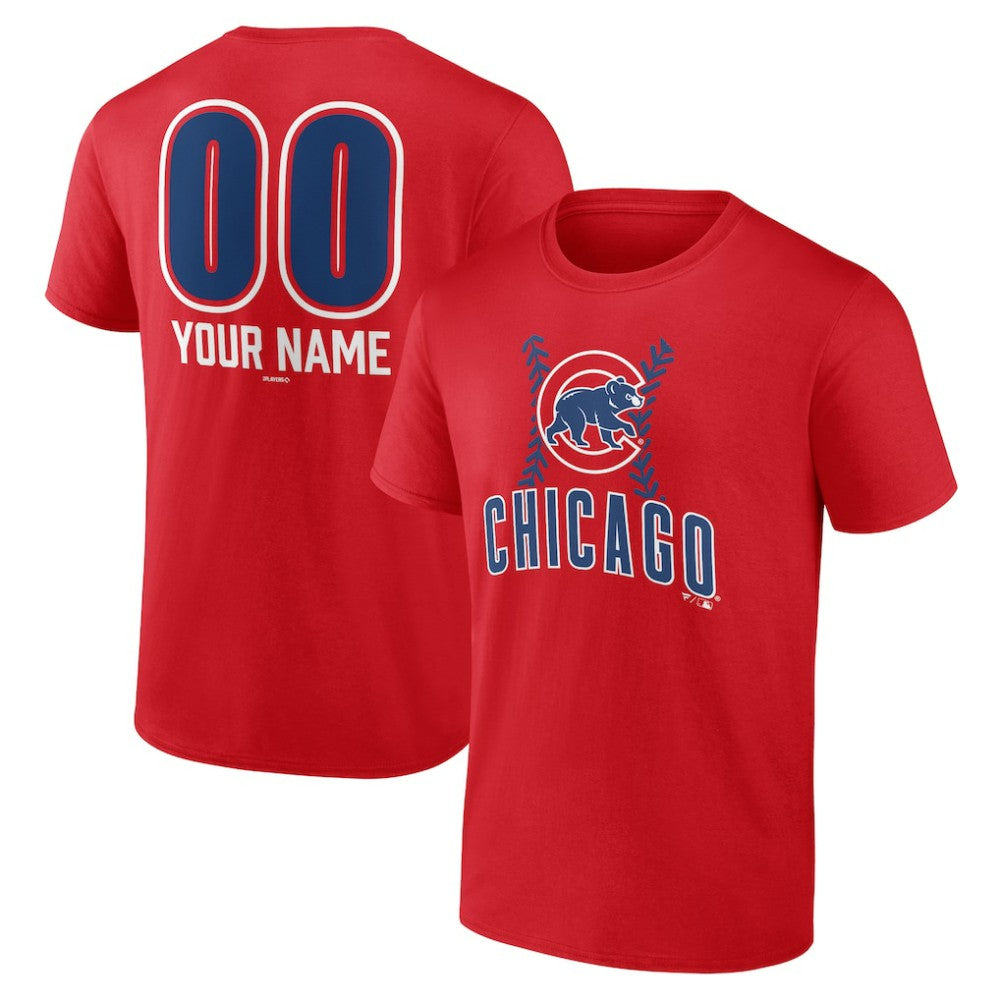 Chicago Cubs Personalized Name & Number Fastball T-Shirt Sale
