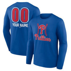Philadelphia Phillies Personalized Name & Number Fastball Long Sleeve T-Shirt Online
