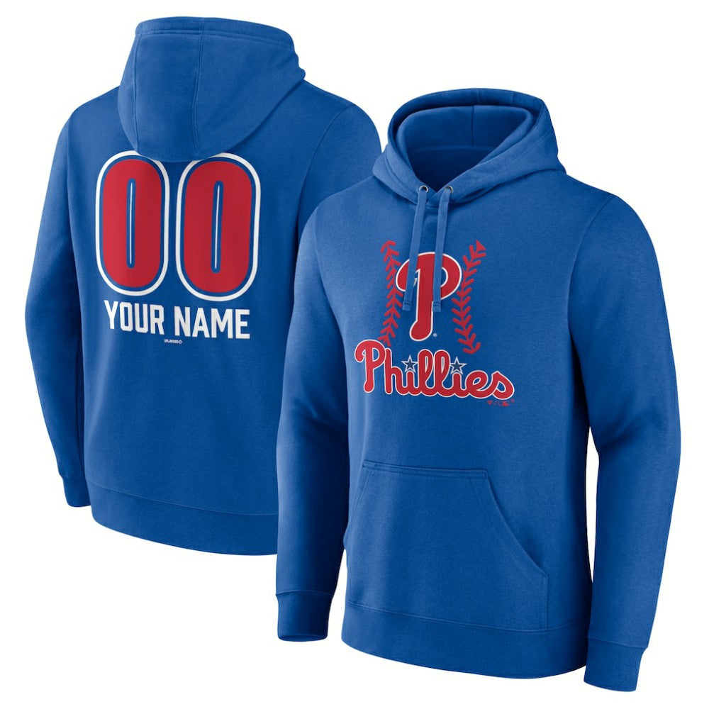 Philadelphia Phillies Personalized Name & Number Fastball Pullover Hoodie Outlet