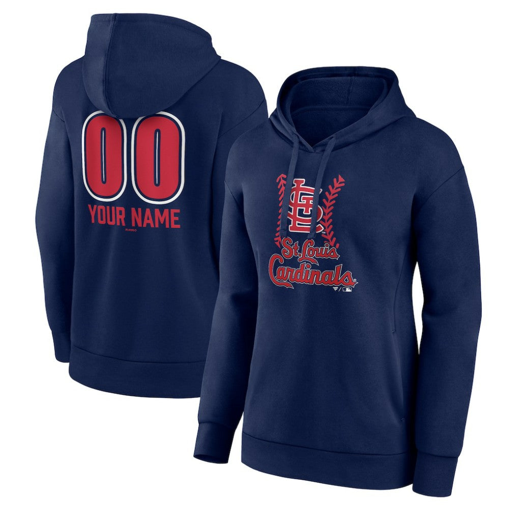 St. Louis Cardinals Women's Personalized Name & Number Fastball Pullover Hoodie Outlet