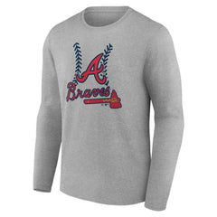 Atlanta Braves Personalized Name & Number Fastball Long Sleeve T-Shirt Outlet