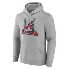 Atlanta Braves Personalized Name & Number Fastball Pullover Hoodie Outlet