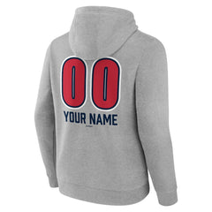 Atlanta Braves Personalized Name & Number Fastball Pullover Hoodie Outlet