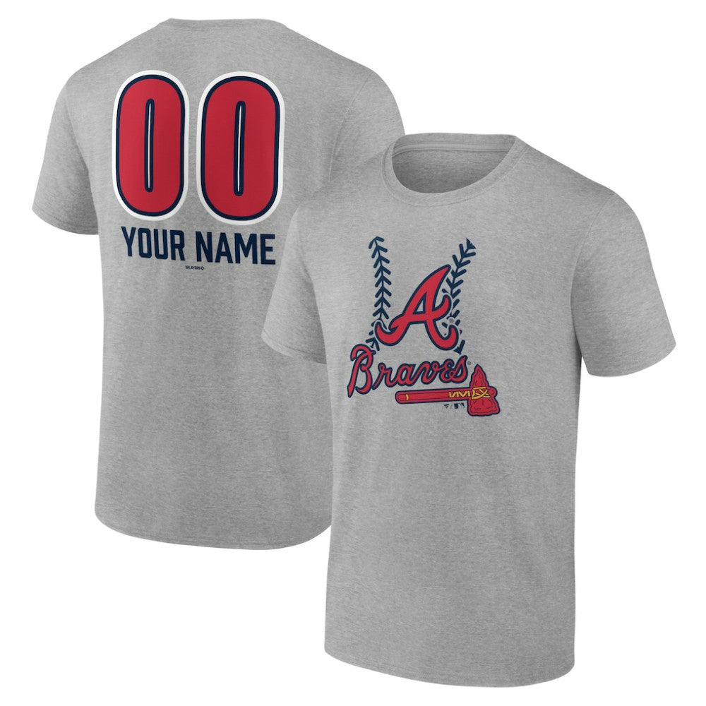 Atlanta Braves Personalized Name & Number Fastball T-Shirt Near Me