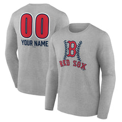 Boston Red Sox Personalized Name & Number Fastball Long Sleeve T-Shirt Near Me