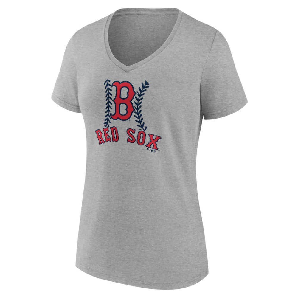 Boston Red Sox Women's Personalized Name & Number Fastball V-Neck T-Shirt Outlet