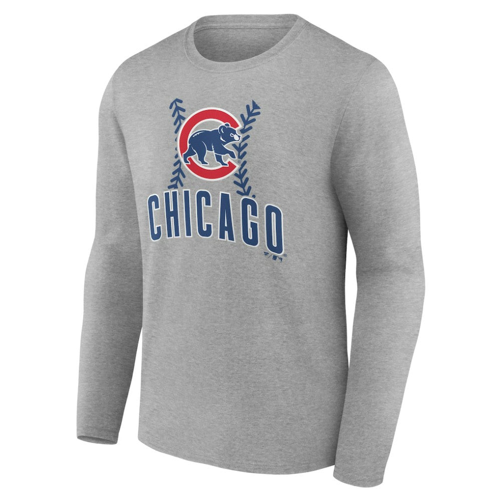 Chicago Cubs Personalized Name & Number Fastball Long Sleeve T-Shirt for sale