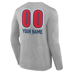 Chicago Cubs Personalized Name & Number Fastball Long Sleeve T-Shirt for sale