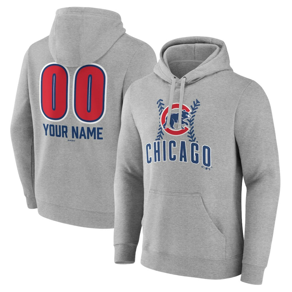 Chicago Cubs Personalized Name & Number Fastball Pullover Hoodie Outlet