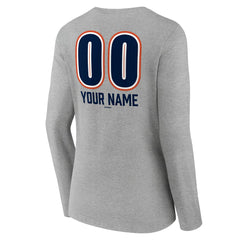 Houston Astros Women's Personalized Name & Number Fastball Long Sleeve V-Neck T-Shirt Sale