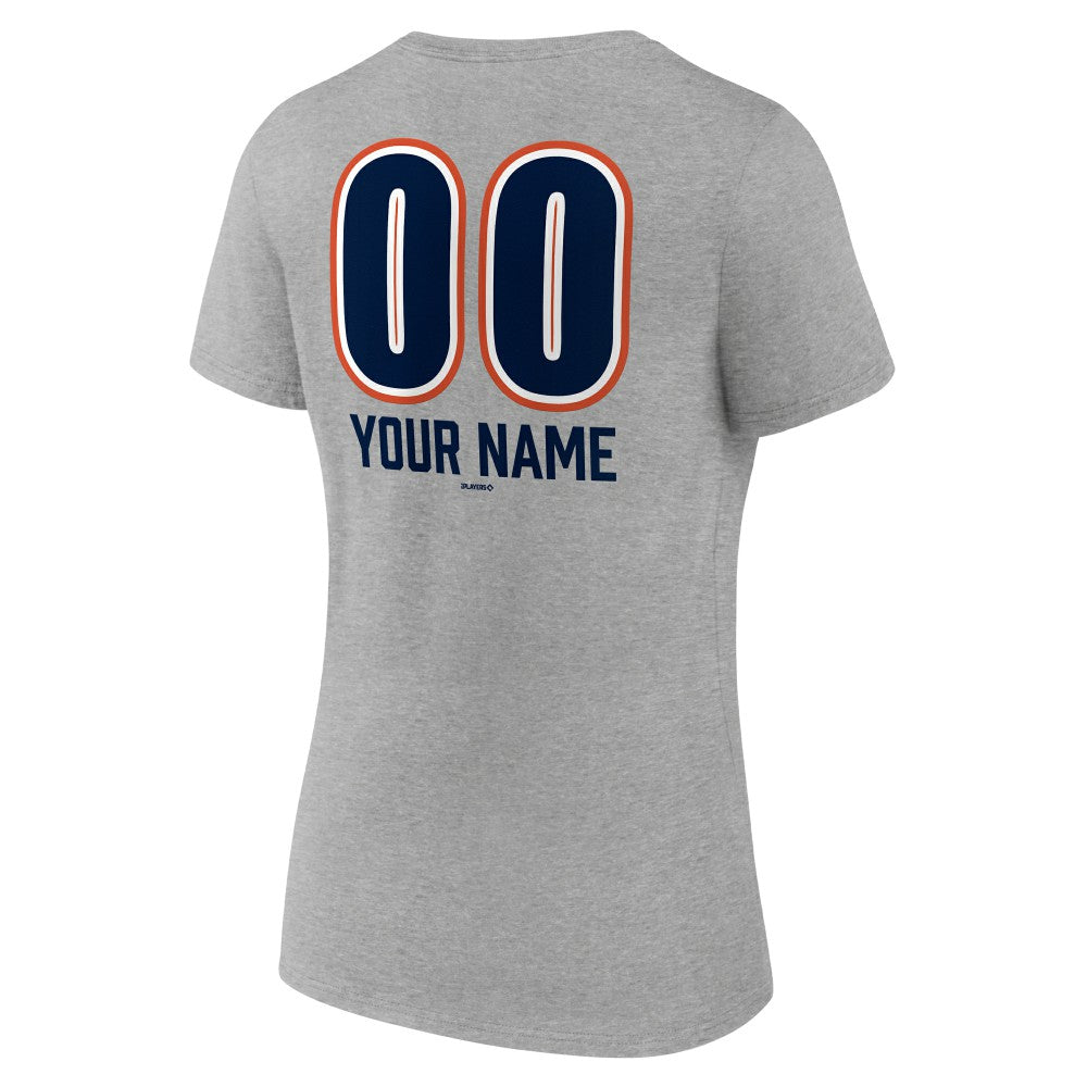 Houston Astros Women's Personalized Name & Number Fastball V-Neck T-Shirt Discount