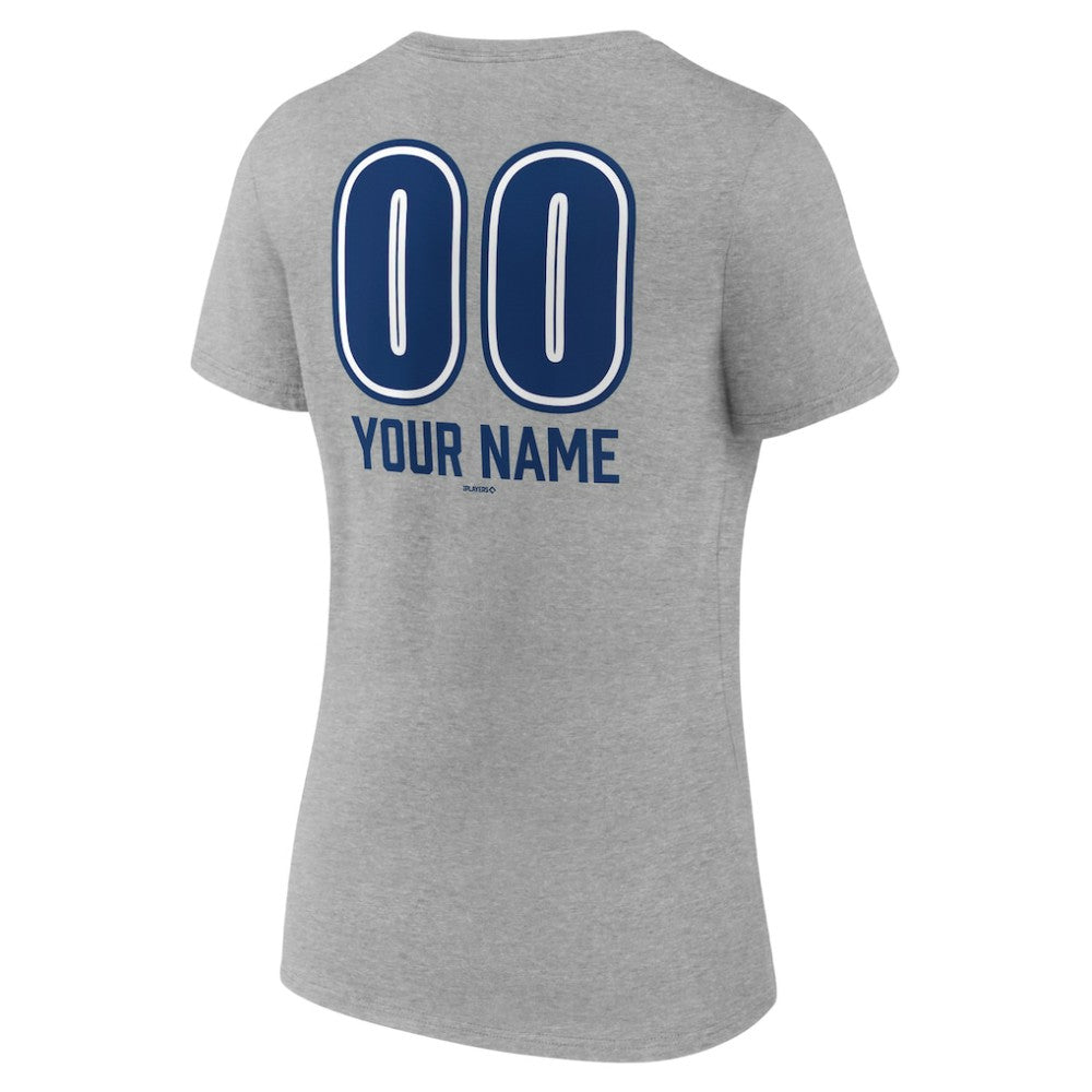 Los Angeles Dodgers Women's Personalized Name & Number Fastball V-Neck T-Shirt Outlet