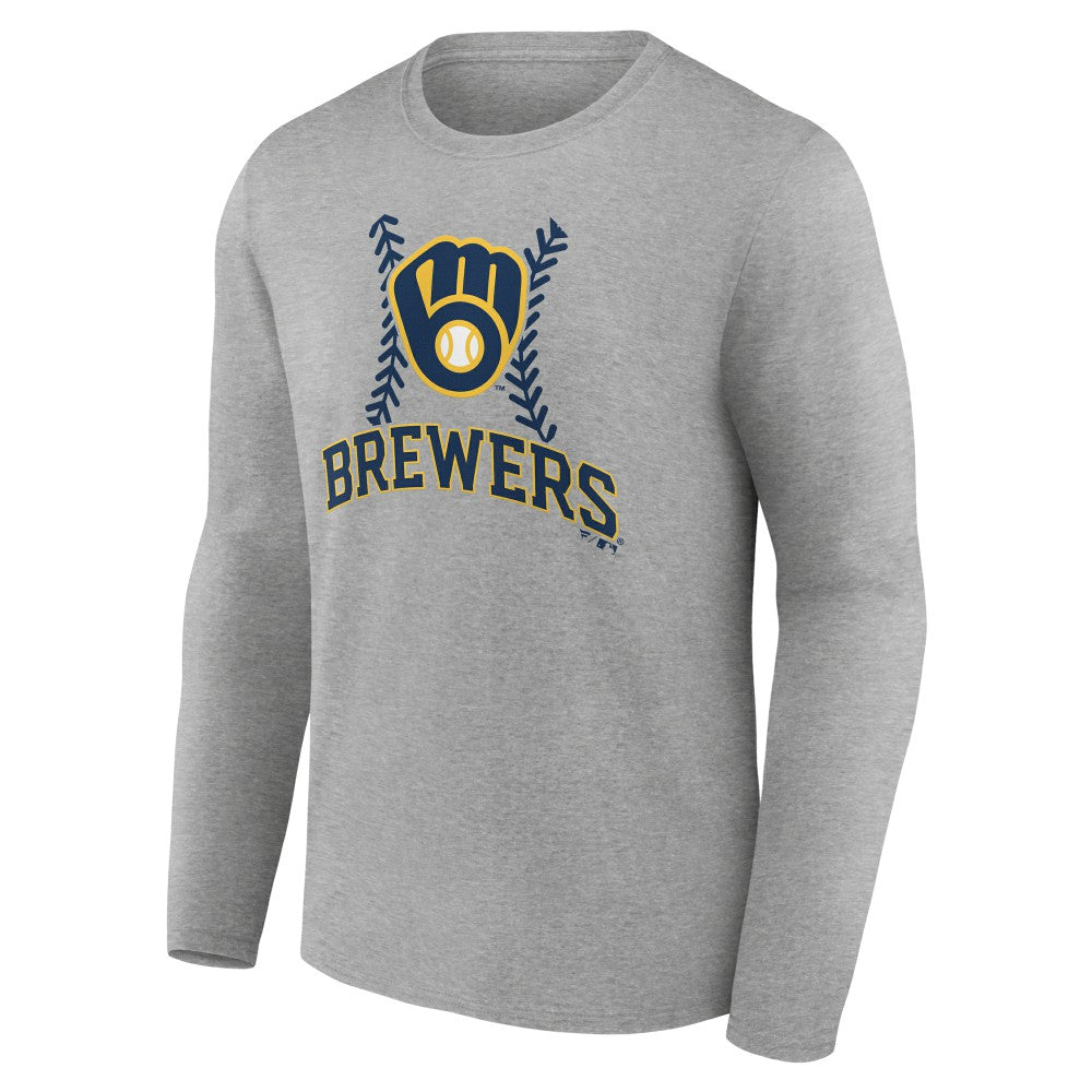 Milwaukee Brewers Personalized Name & Number Fastball Long Sleeve T-Shirt Near Me