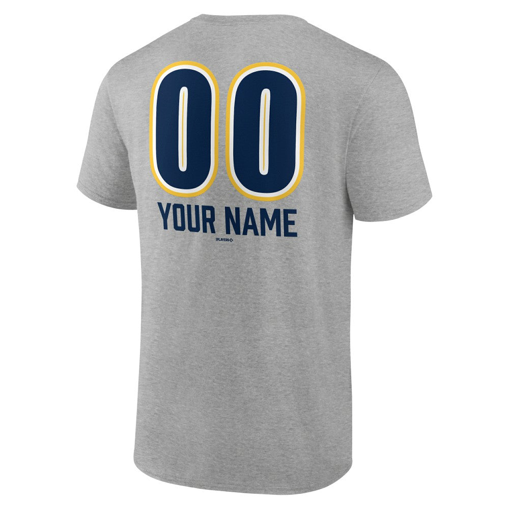 Milwaukee Brewers Personalized Name & Number Fastball T-Shirt for sale
