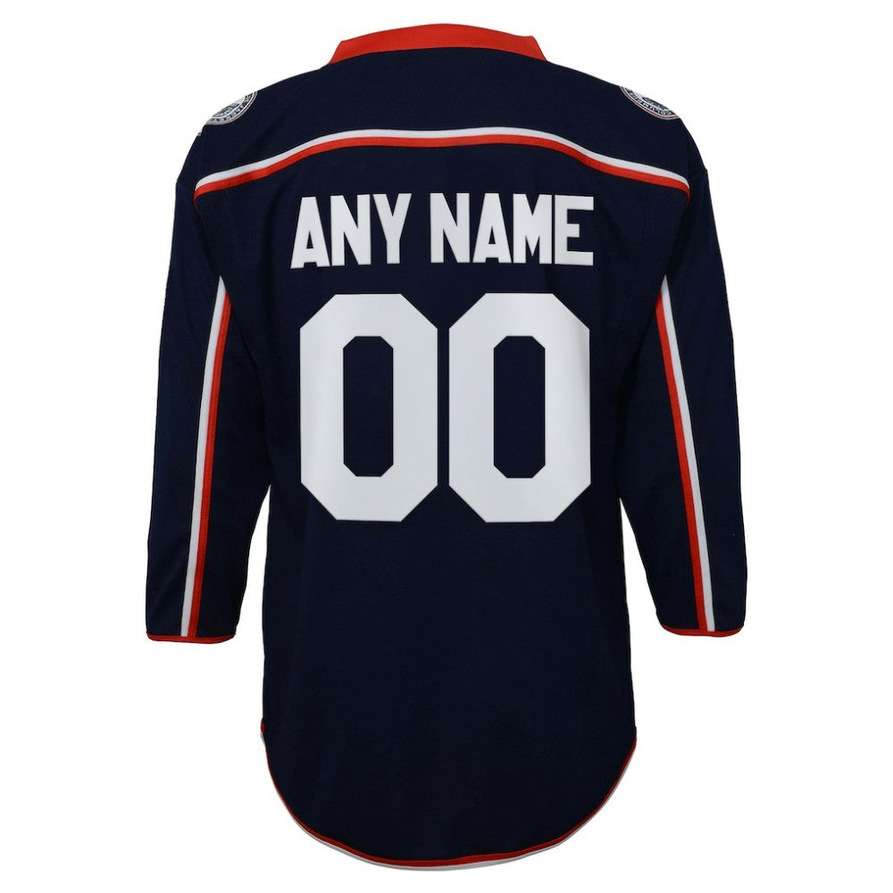 Columbus Blue Jackets Youth Home Replica Custom Jersey - Navy | NHL sale