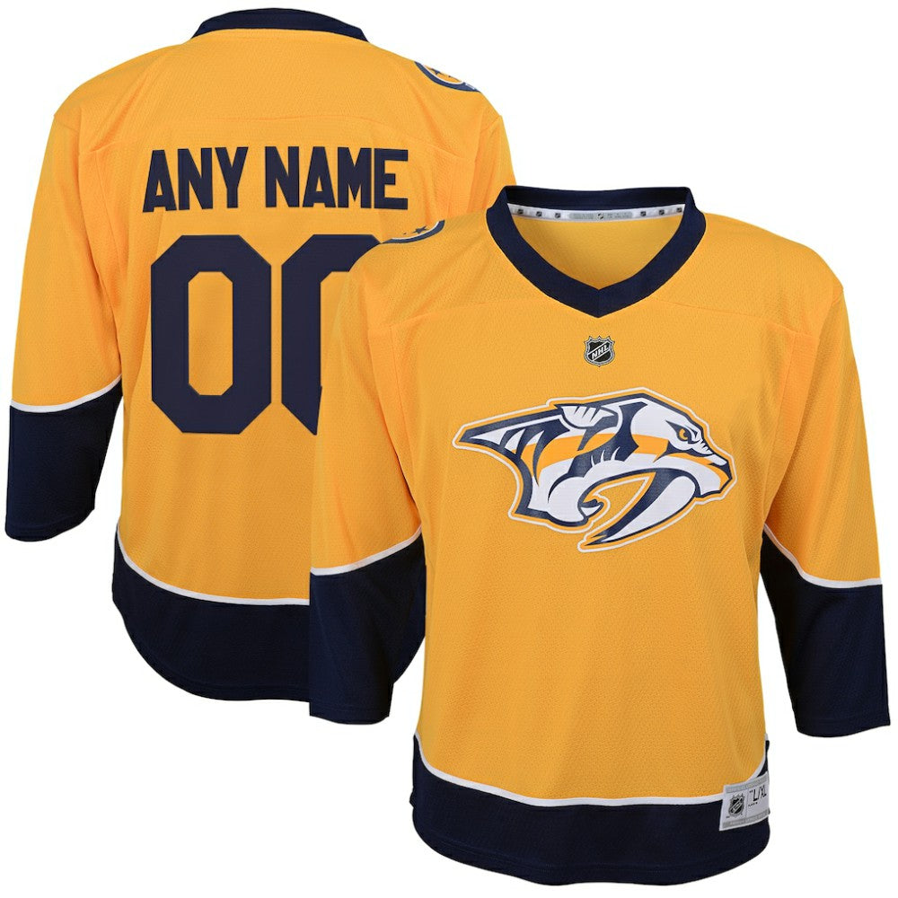 Nashville Predators Youth Home Replica Custom Jersey - Gold | NHL Clearance