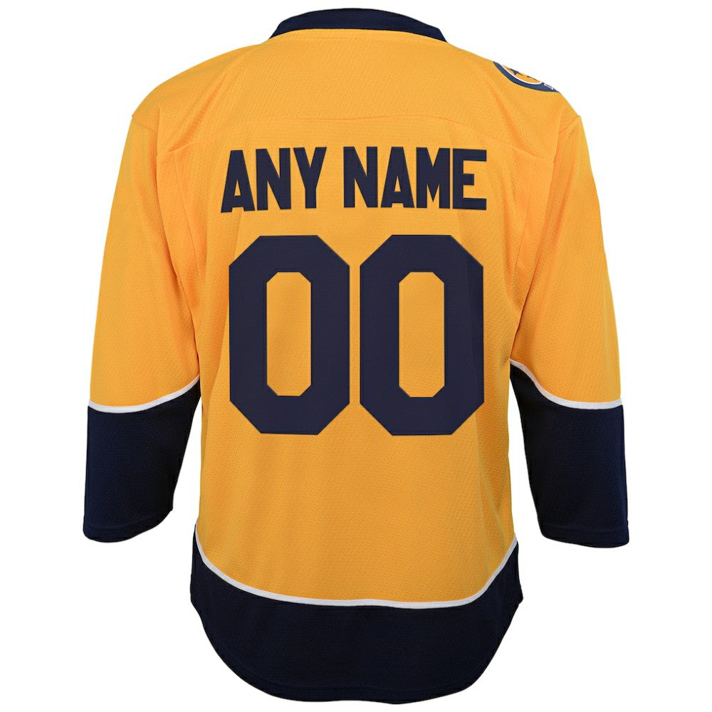 Nashville Predators Youth Home Replica Custom Jersey - Gold | NHL Clearance