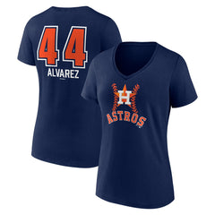 Yordan Alvarez Houston Astros Women's Fastball Player Name & Number V-Neck T-Shirt Outlet