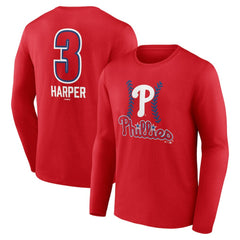 Bryce Harper Philadelphia Phillies Fastball Player Name & Number Long Sleeve T-Shirt for sale