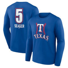 Corey Seager Texas Rangers Fastball Player Name & Number Long Sleeve T-Shirt Outlet
