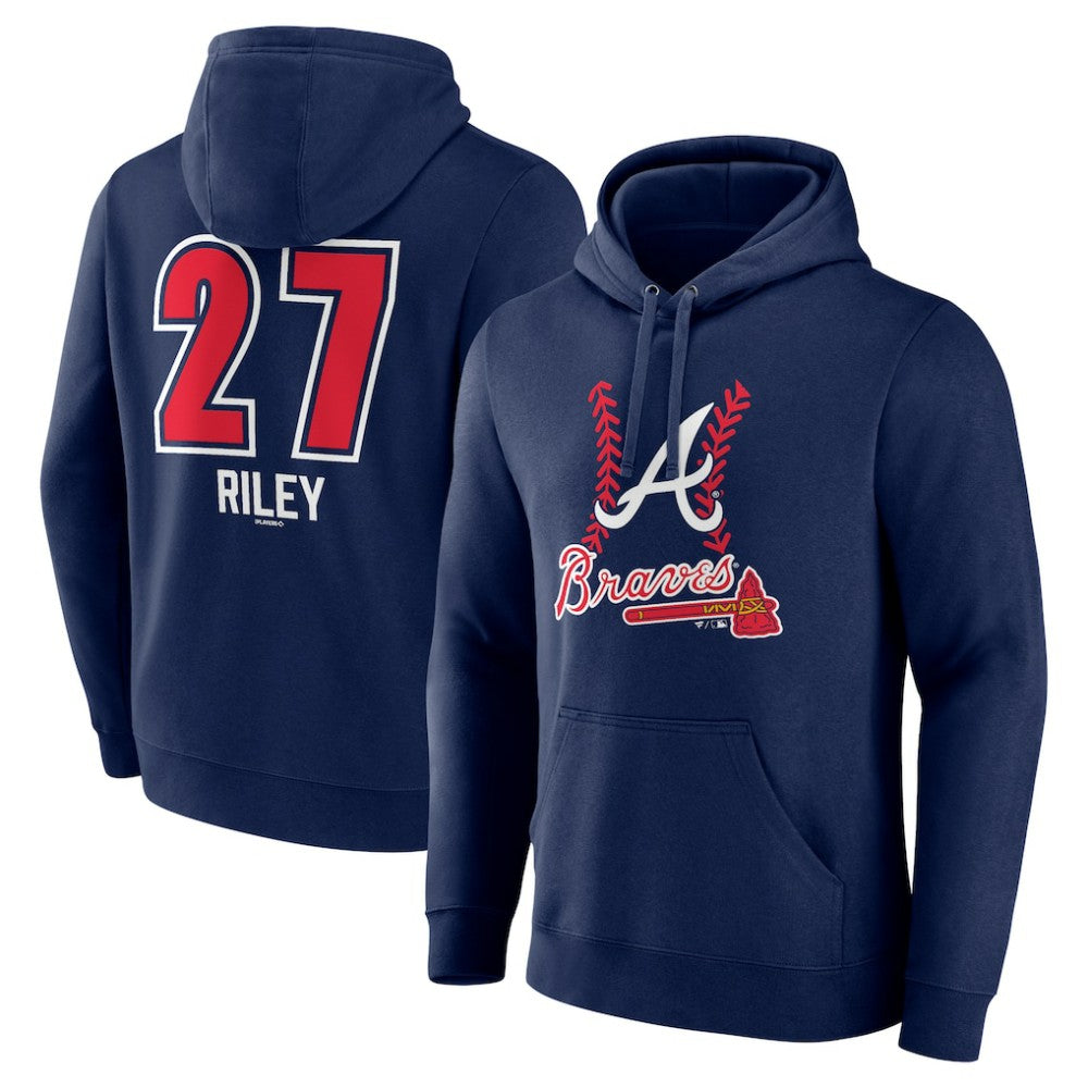 Austin Riley Atlanta Braves Fastball Player Name & Number Pullover Hoodie for sale