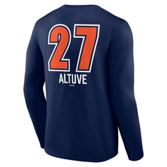 Jose Altuve Houston Astros Fastball Player Name & Number Long Sleeve T-Shirt Near Me