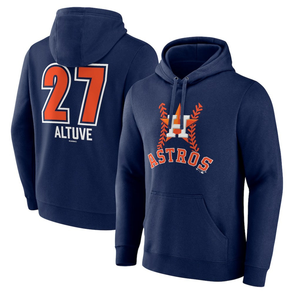 Jose Altuve Houston Astros Fastball Player Name & Number Pullover Hoodie Sale
