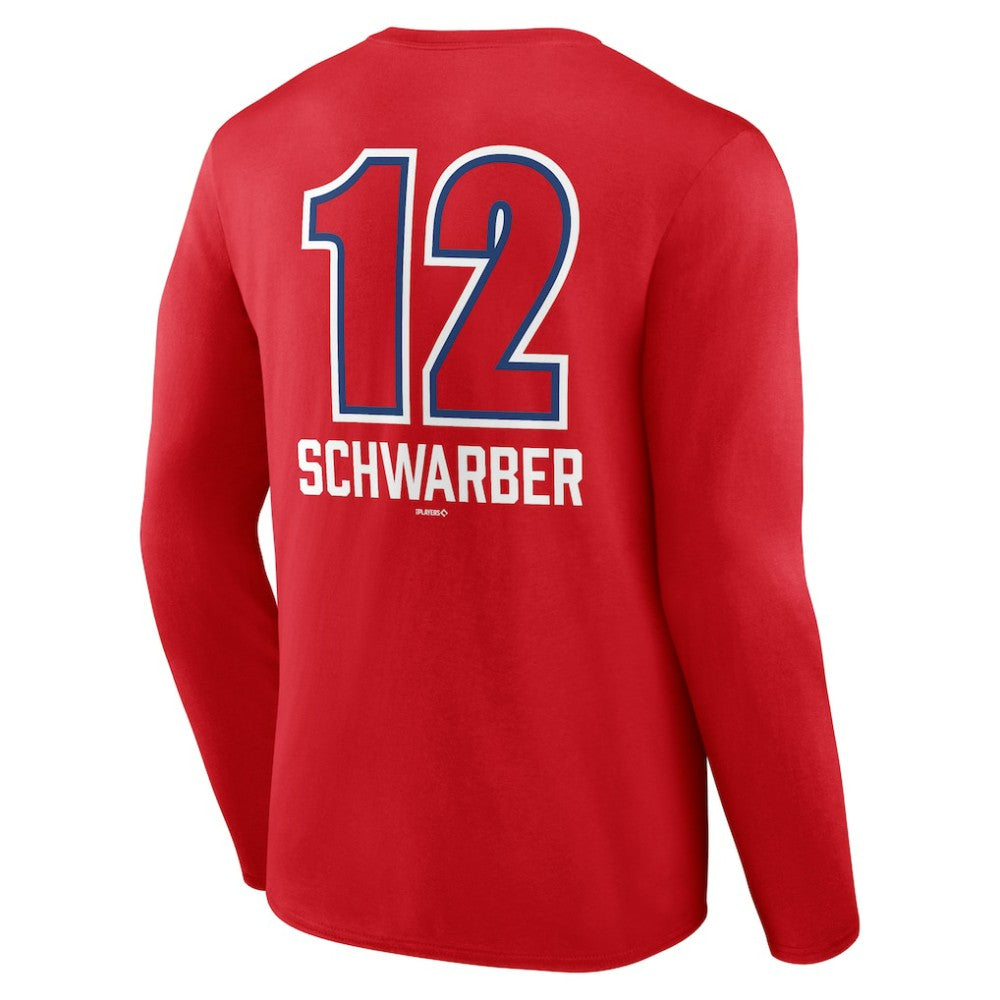 Kyle Schwarber Philadelphia Phillies Fastball Player Name & Number Long Sleeve T-Shirt Near Me
