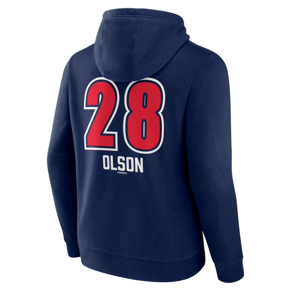 Matt Olson Atlanta Braves Fastball Player Name & Number Pullover Hoodie Outlet