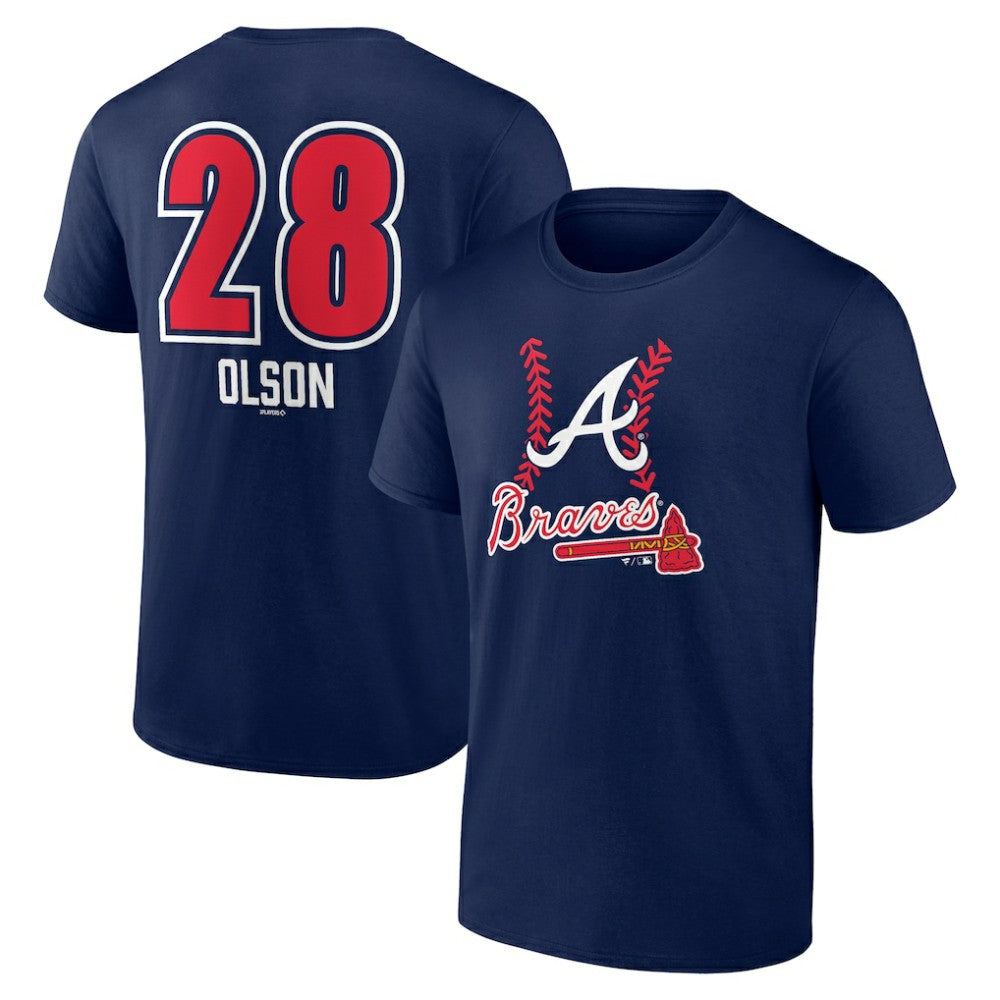 Matt Olson Atlanta Braves Fastball Player Name & Number T-Shirt Sale