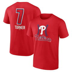 Trea Turner Philadelphia Phillies Fastball Player Name & Number T-Shirt Discount