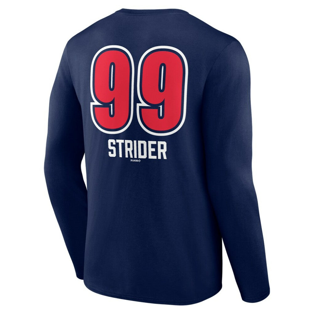 Spencer Strider Atlanta Braves Fastball Player Name & Number Long Sleeve T-Shirt Discount