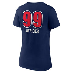 Spencer Strider Atlanta Braves Women's Fastball Player Name & Number V-Neck T-Shirt for sale