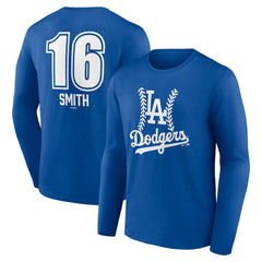 Will Smith Los Angeles Dodgers Fastball Player Name & Number Long Sleeve T-Shirt Discount