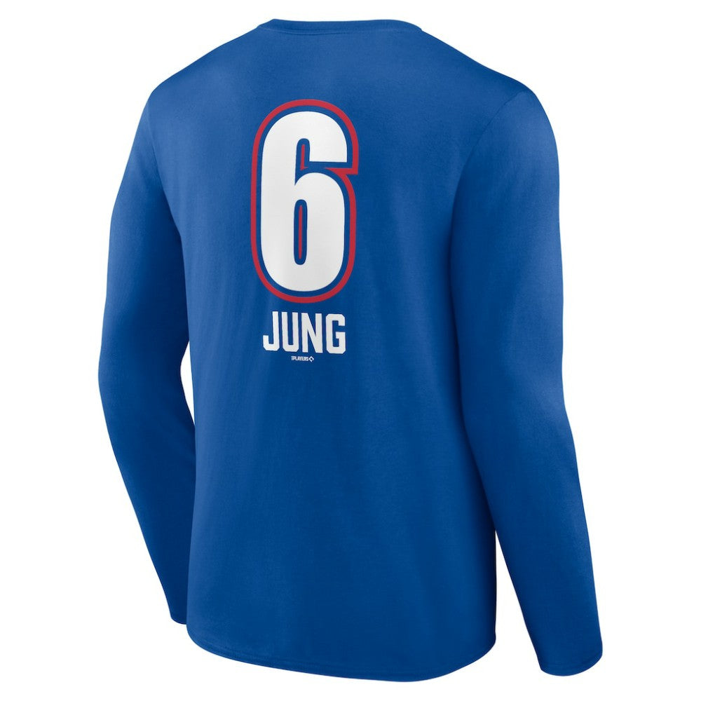 Josh Jung Texas Rangers Fastball Player Name & Number Long Sleeve T-Shirt Sale