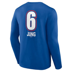 Josh Jung Texas Rangers Fastball Player Name & Number Long Sleeve T-Shirt Sale