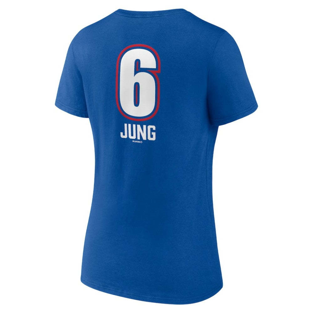 Josh Jung Texas Rangers Women's Fastball Player Name & Number V-Neck T-Shirt Outlet
