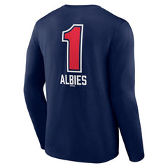 Ozzie Albies Atlanta Braves Fastball Player Name & Number Long Sleeve T-Shirt Sale