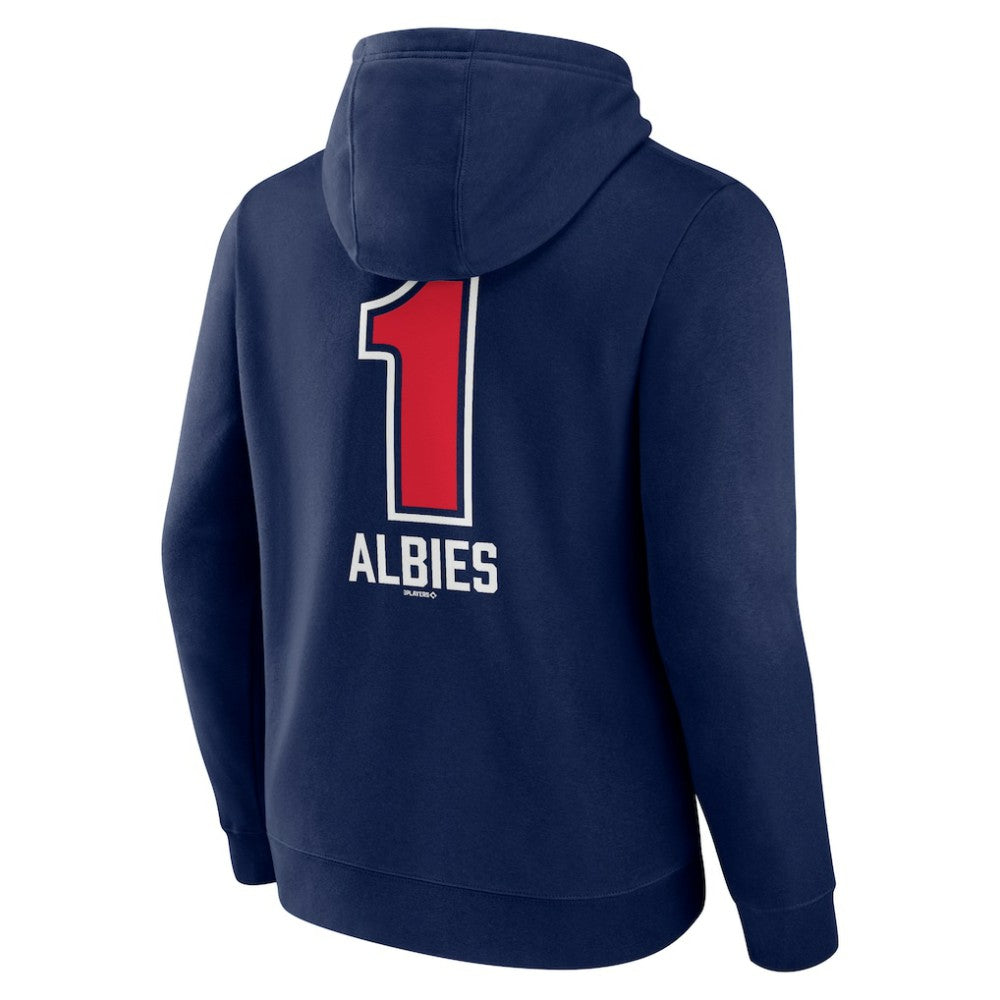 Ozzie Albies Atlanta Braves Fastball Player Name & Number Pullover Hoodie Discount