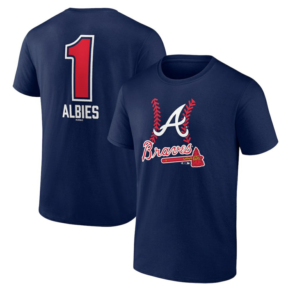 Ozzie Albies Atlanta Braves Fastball Player Name & Number T-Shirt Outlet