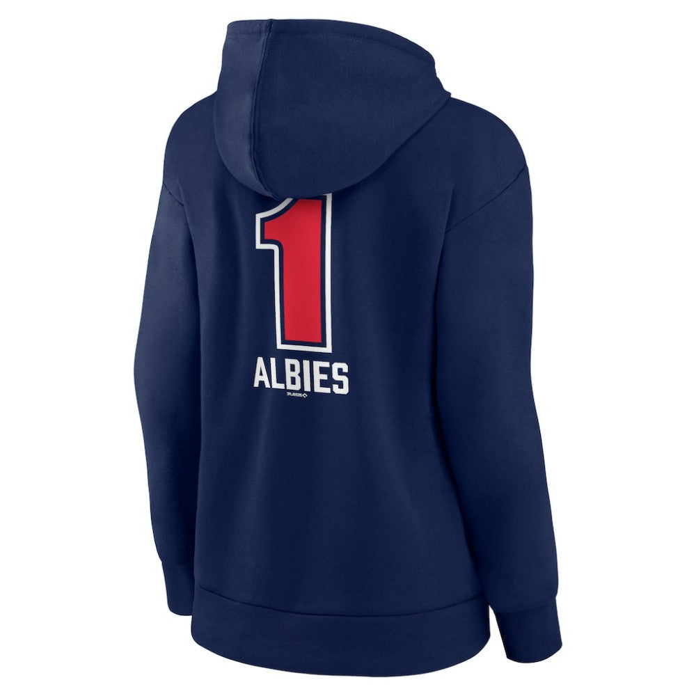 Ozzie Albies Atlanta Braves Women's Fastball Player Name & Number Pullover Hoodie Discount
