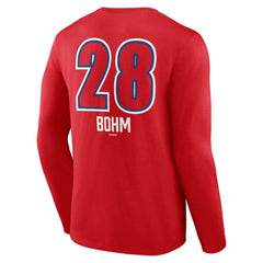 Alec Bohm Philadelphia Phillies Fastball Player Name & Number Long Sleeve T-Shirt Discount
