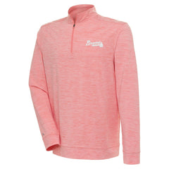 Atlanta Braves Antigua Bright Quarter-Zip Pullover Top Discount