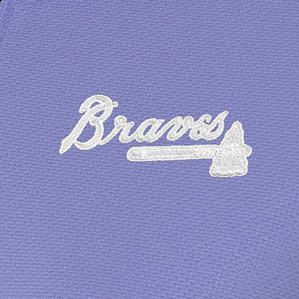 Atlanta Braves Antigua Women's Finish Quarter-Zip Pullover Top for sale