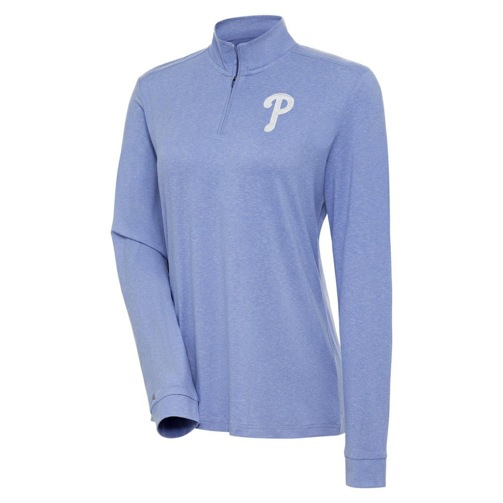 Philadelphia Phillies Antigua Women's Mentor Quarter-Zip Pullover Top Outlet