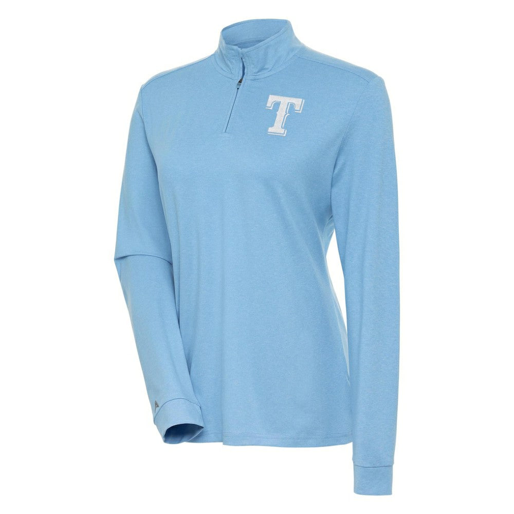 Texas Rangers Antigua Women's Mentor Quarter-Zip Pullover Top for sale
