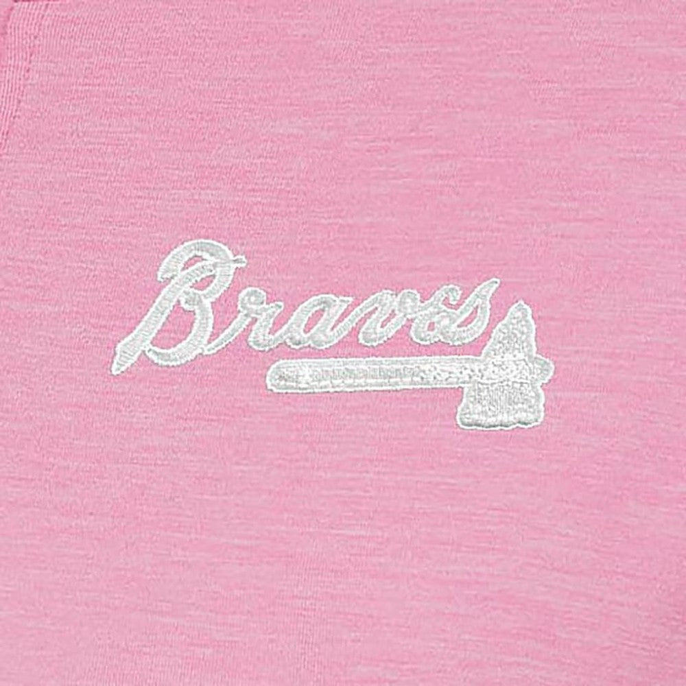 Atlanta Braves Antigua Women's Mentor Quarter-Zip Pullover Top for sale