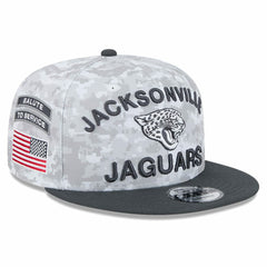 Jacksonville Jaguars New Era 2024 Salute To Service 9FIFTY Snapback Hat - White/Graphite - NFL