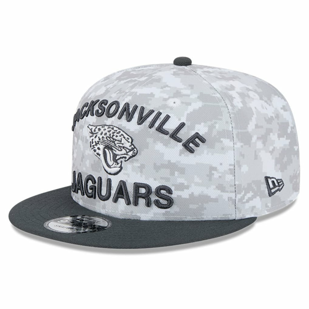 Jacksonville Jaguars New Era 2024 Salute To Service 9FIFTY Snapback Hat - White/Graphite - NFL