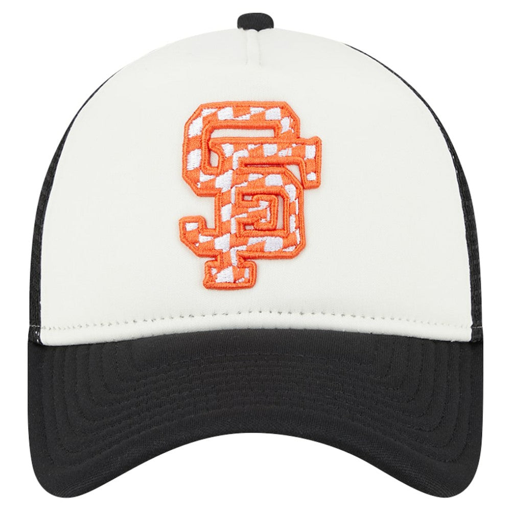 San Francisco Giants New Era Checkered Flag A-Frame Trucker 9FORTY Adjustable Hat Discount